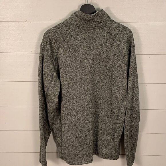 Eddie Bauer Henley zip Heathered grey sweatshirt XL - Picture 9 of 10